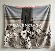 Balenciaga Dalmatian Print Flannel Throw Blanket for Sofa BA469